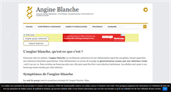 Desktop Screenshot of angine-blanche.com